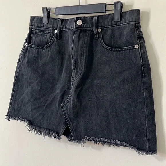 Madewell Denim Frisco Mini Skirt Lunar Wash Size 8 - Picture 4 of 10